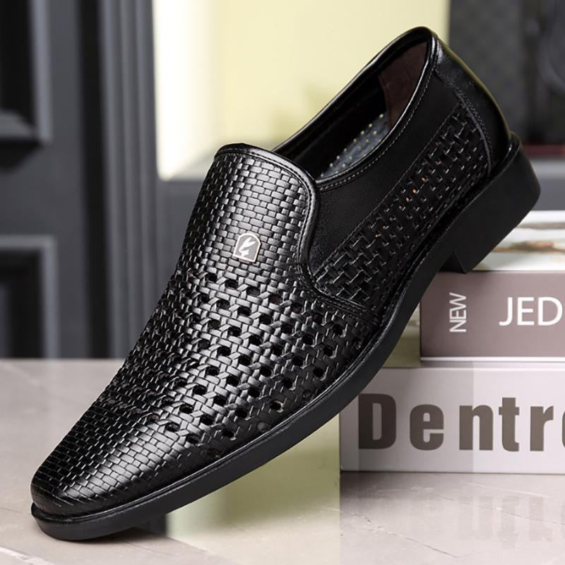 Herren Atmungsaktive Handgewebte Slipper Drune