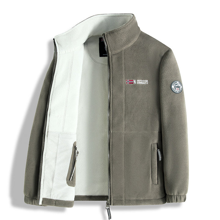 Herren Fleecejacke mit hohem Kragen Drune