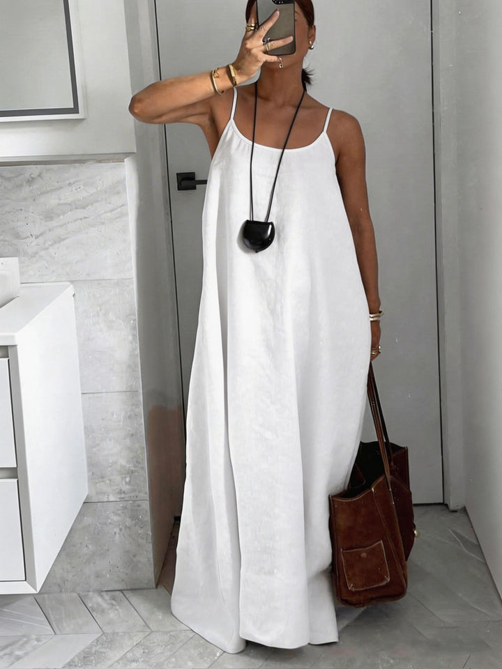 Damen Leichtes Sommerkleid mit tiefem Ausschnitt Drune