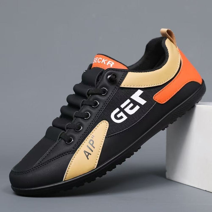 Herren Leichter Mesh- und Kunstleder-City-Sneaker mit gepolstertem Fersensteg und rutschfester Gummilaufsohle Drune