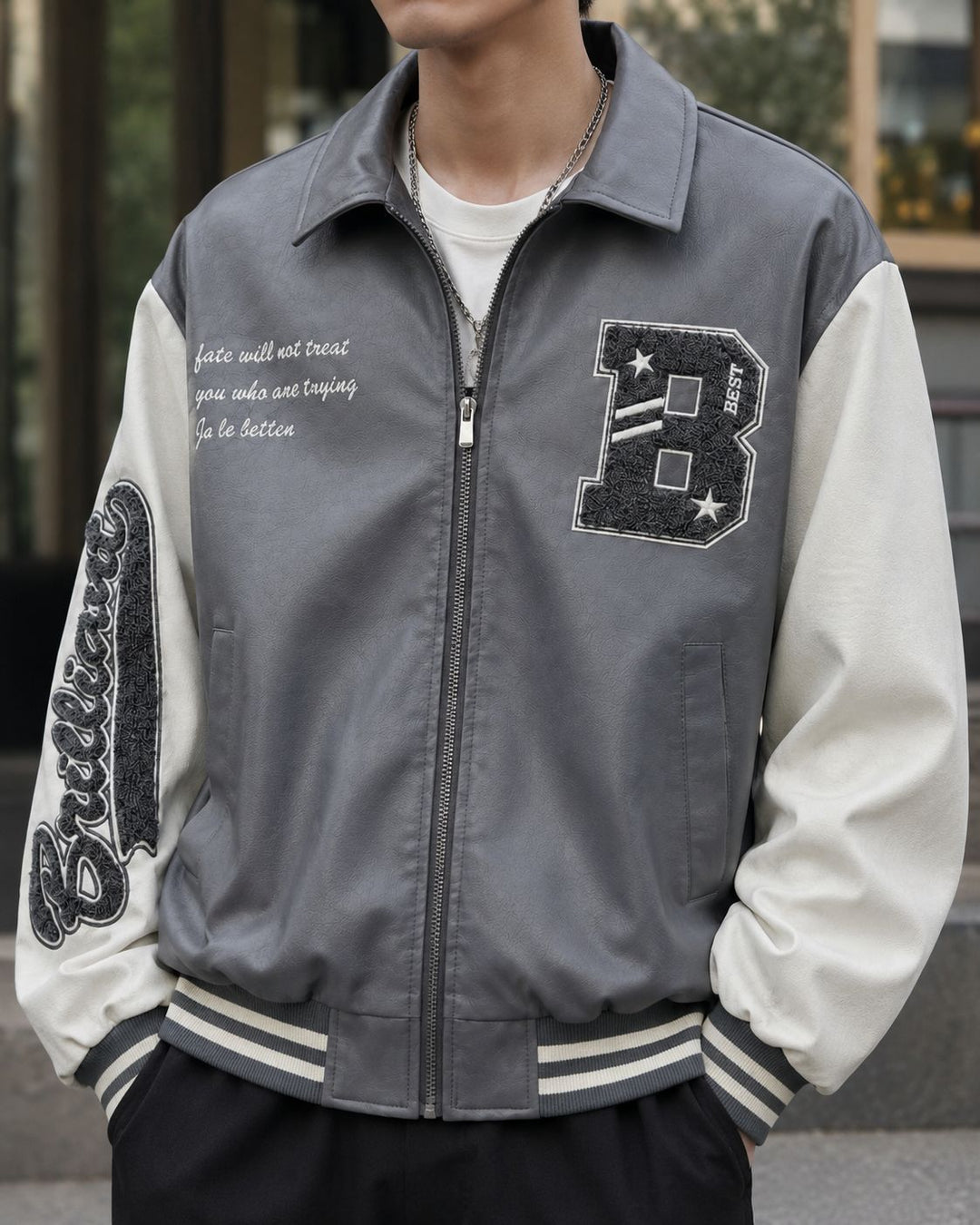 Herren Modische Collegejacke Drune