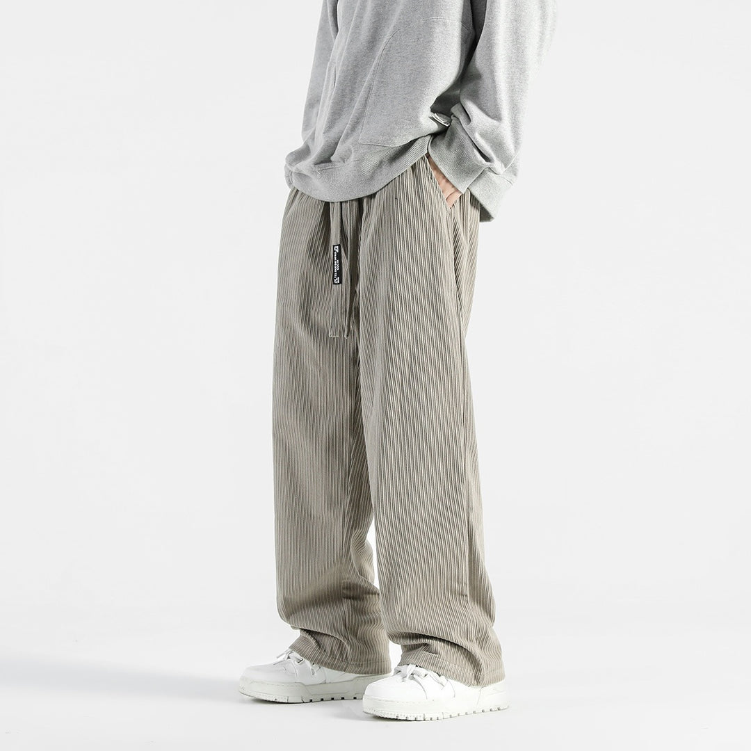 Herren Weitgeschnittene Streifenstahlhose Drune