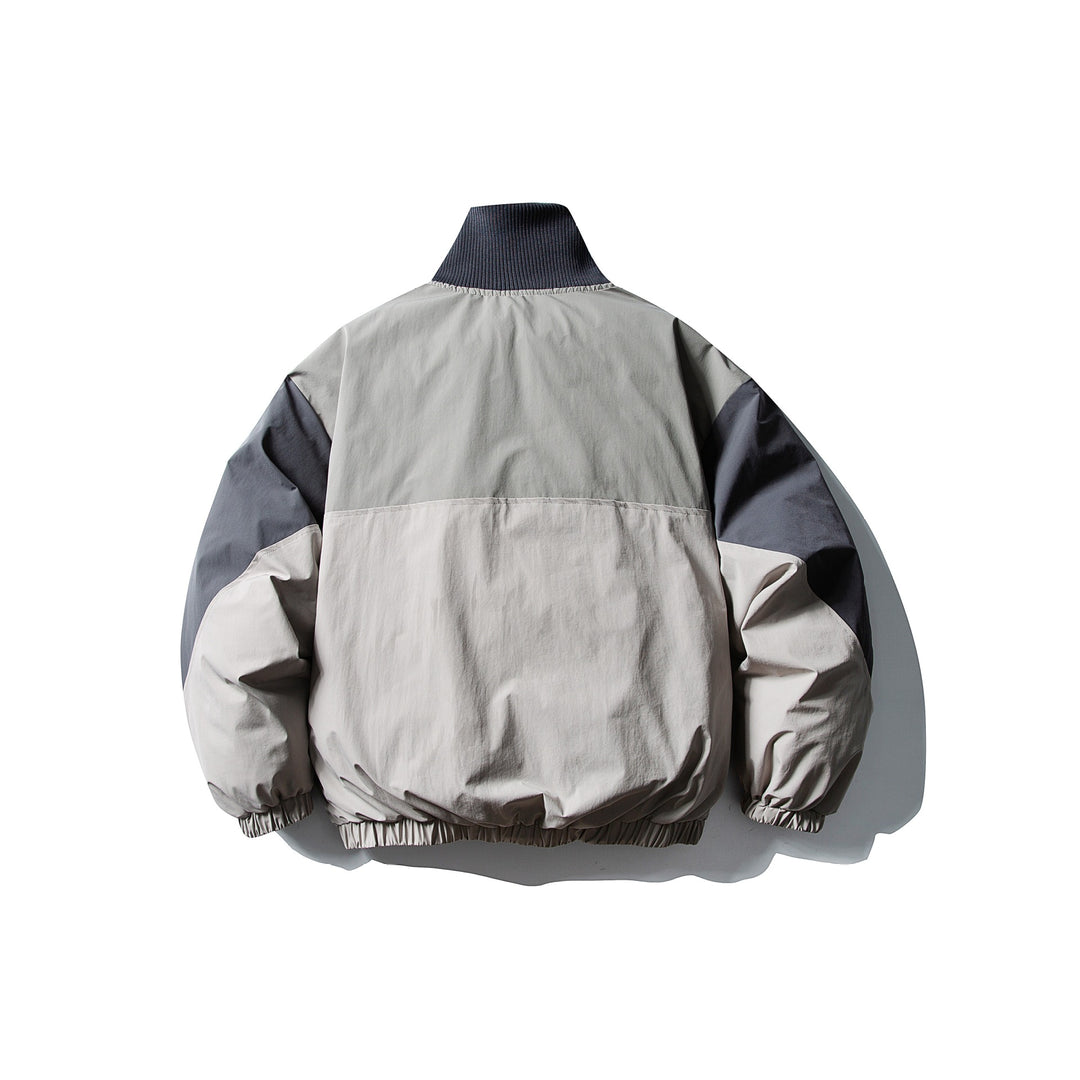 Herren Wattierter Boxy-Bomber mit hohem Rippenkragen und elastischem Saum Drune