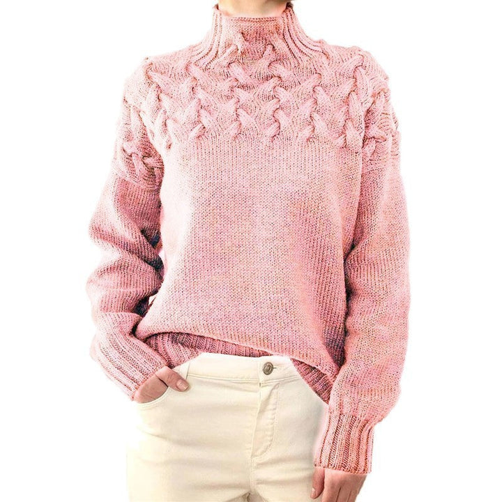 Drune Einzigartiger geflochtener Rollkragenpullover