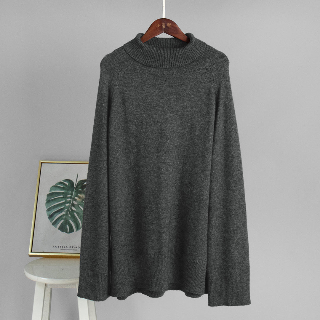 Damen Strickpullover mit hohem Kragen und lässigem Schnitt Drune