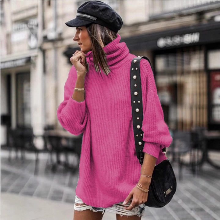 Damen stylischer Oversize Rollkragenpullover Drune