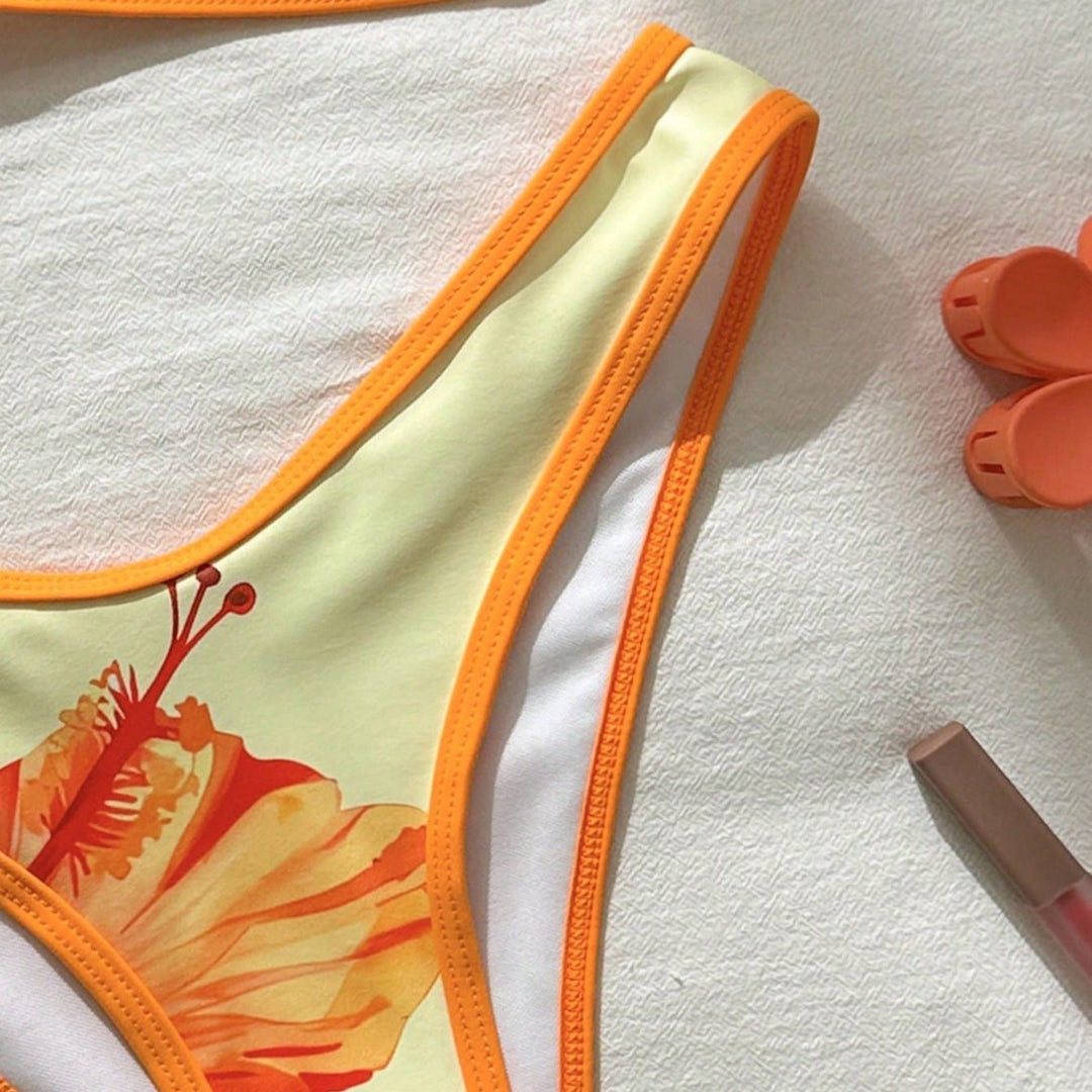 Damen Triangel-Bikini mit floralen Akzenten Drune