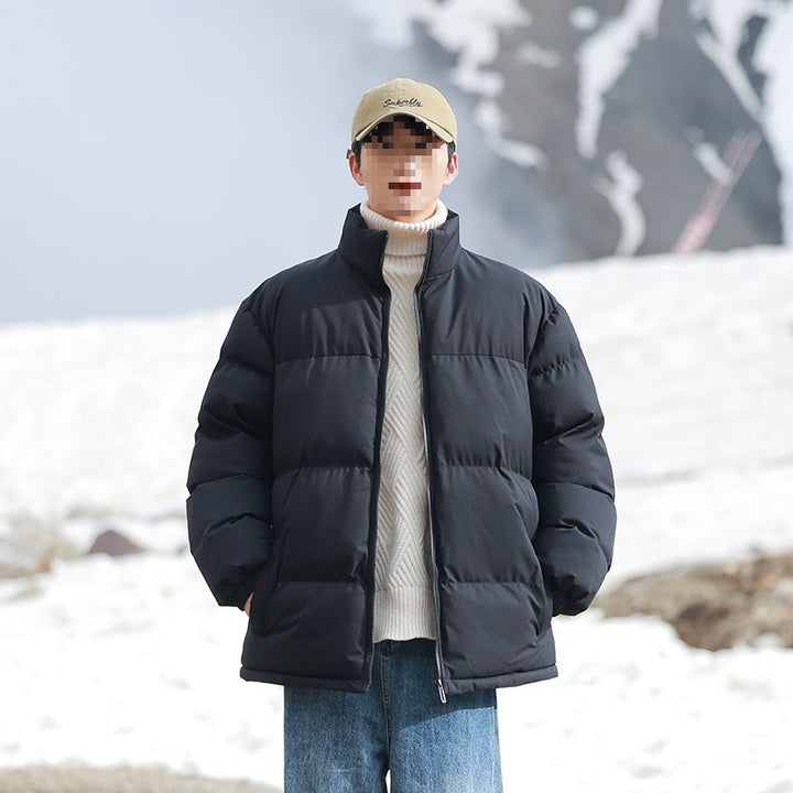 Herren Oversize-Steppjacke mit Colourblock-Schulter, hoher Stehkragen & windabweisender Wattierung Drune