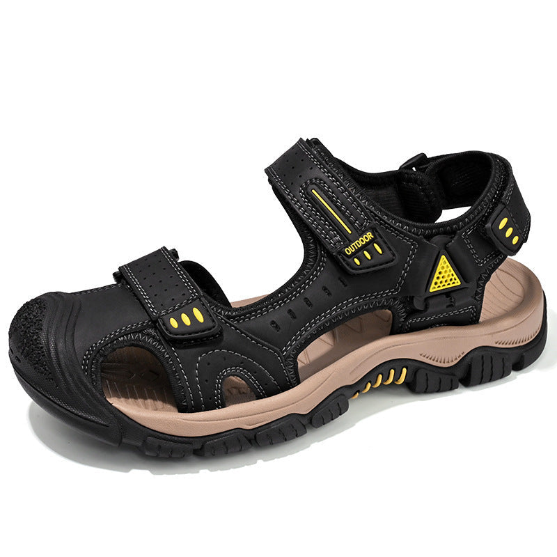Herren Atmungsaktive Outdoor-Sandalen mit verstellbarem Klettverschluss Drune