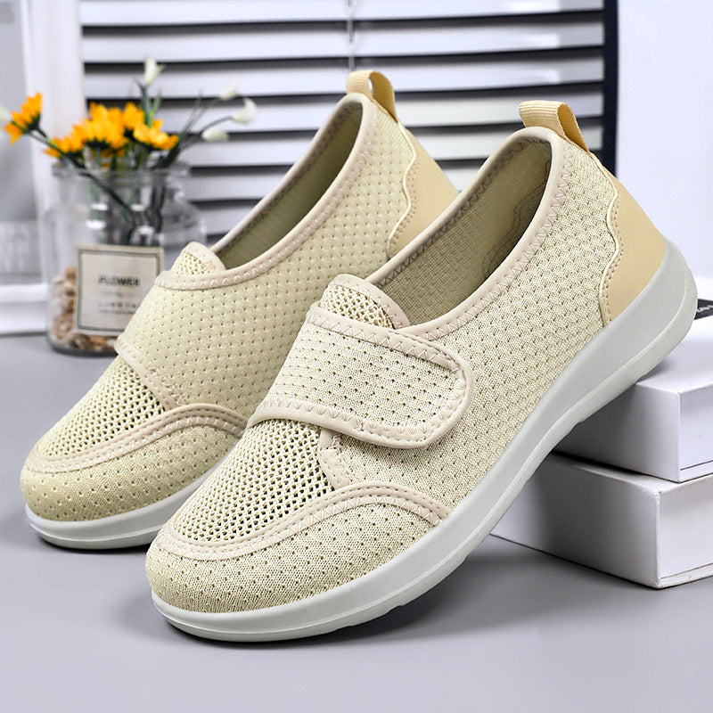 Damen Bequeme und atmungsaktive Slip-On Schuhe mit Klettverschluss Drune