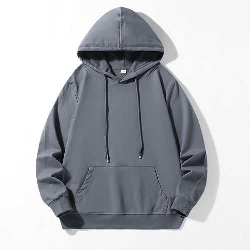 Unisex Oversize Kapuzenpullover aus schwerem Baumwollfleece mit Kängurutasche und verstellbarem Tunnelzug Drune