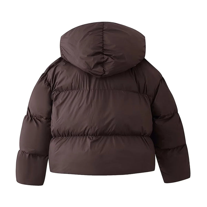 Damen nan wattierte Kurzsteppjacke mit voluminösem Schalkragen und Oversize-Schnitt Drune