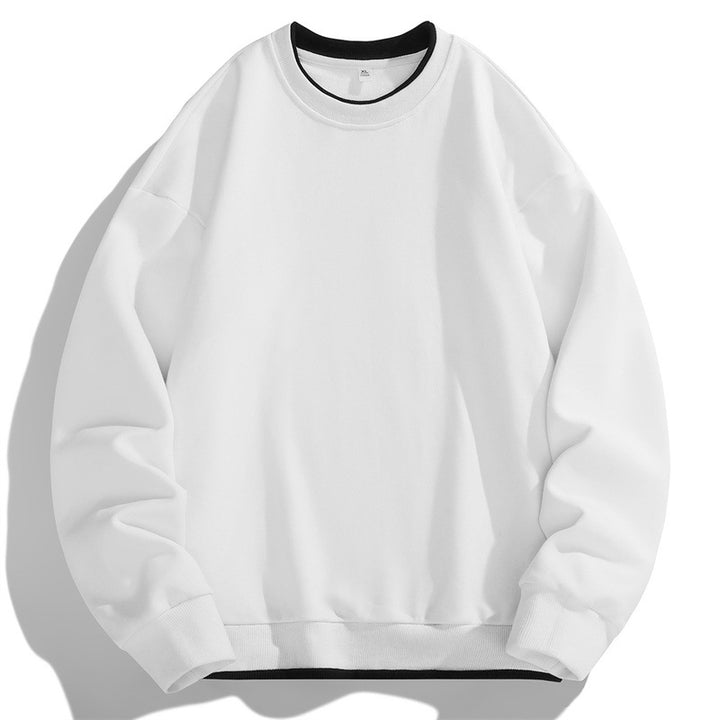 Herren Oversize Sweatshirt mit Lagenlook Rundhals und gerippten Bündchen Drune