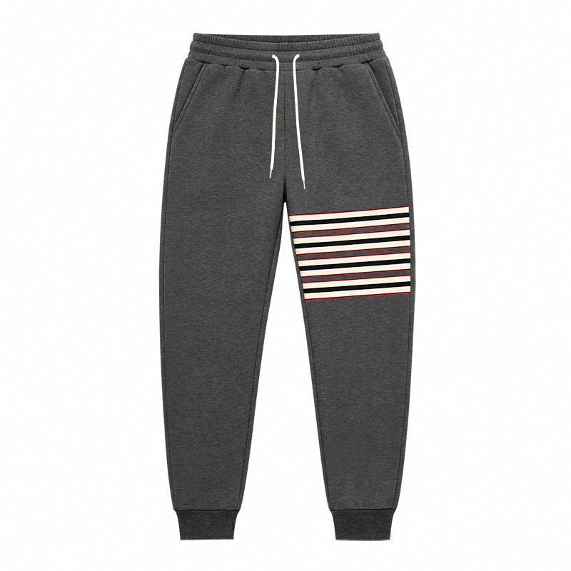 Herren Sportliche Jogginghose mit seitlichem Streifenpanel und Kordelzug Drune