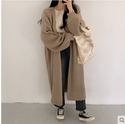 Damen Oversized Strickcardigan mit tiefen Raglanärmeln Drune