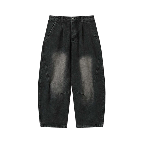 Damen Hochtaillierte Loose‑Fit Utility‑Denim‑Culotte mit abgesteppten Tascheneinsätzen Drune