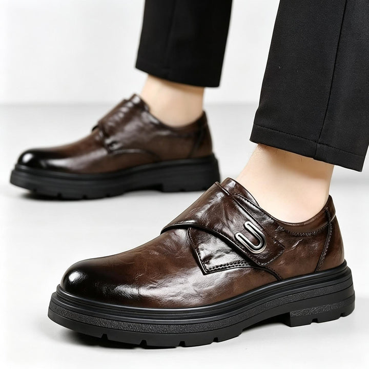 Herren Elegante und Bequeme Leder Schnürschuhe Drune