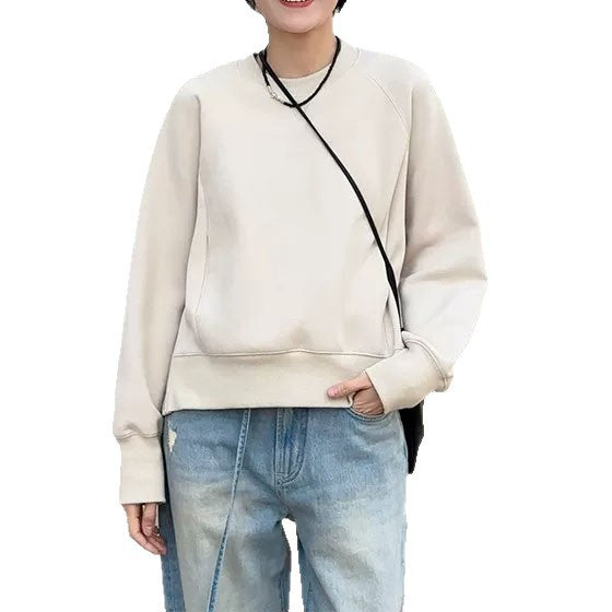 Damen Bequemer Sweatshirt mit raglan Ärmel Drune