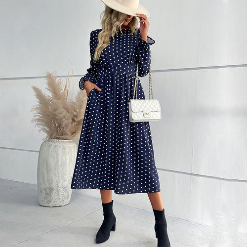 Damen Midi-Kleid im Punkte-Design Drune