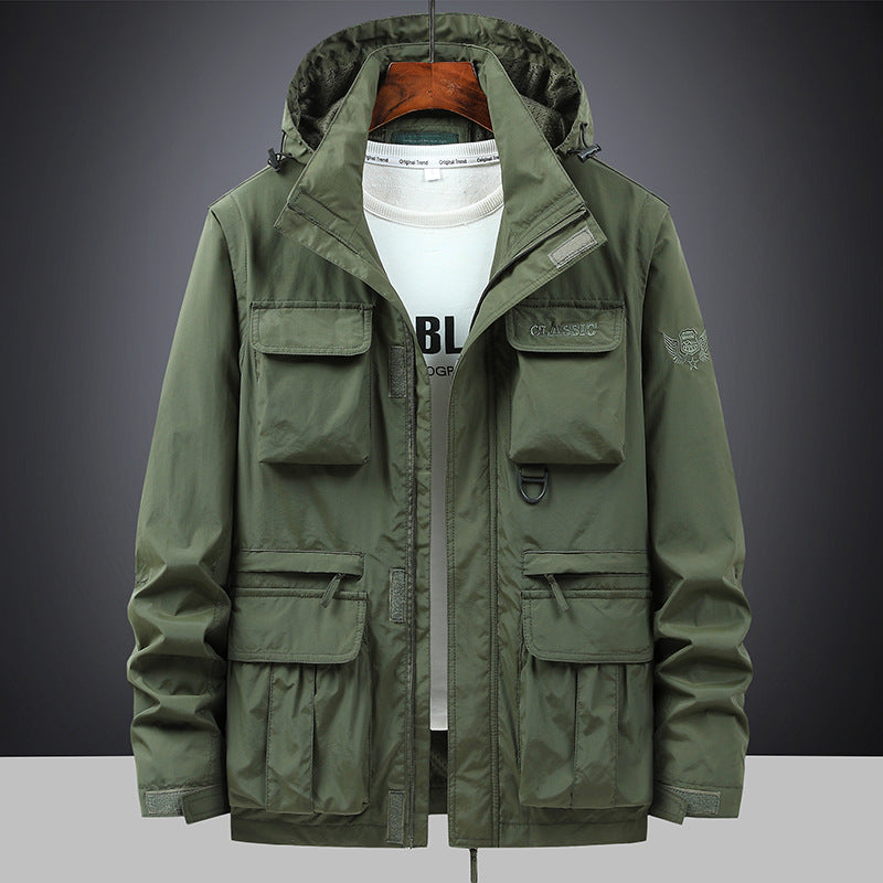 Herren nan multifunktionale Fieldjacke mit Kapuze und zahlreichen Taschen Drune