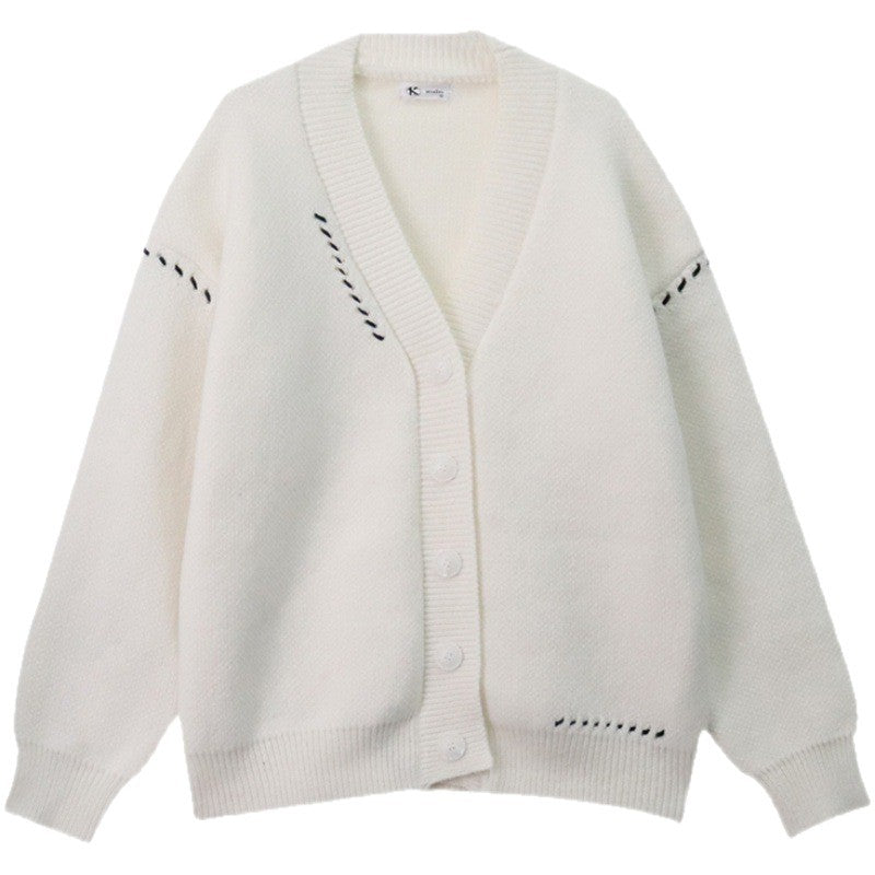 Damen Großer Strickcardigan mit Knopfdetails und weichem Material Drune