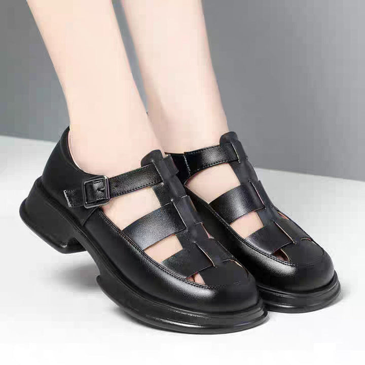 Damen Elegante Komfortsandalen mit verstellbarem Riemen und bequemem Absatz Drune