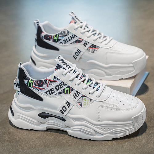 Damen Sportliche Chunky Sneakers mit buntem Design und atmungsaktiven Einsätzen Drune