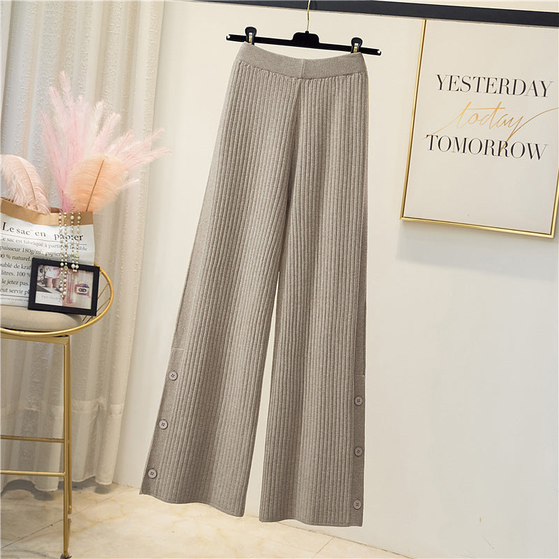 Damen Elegante und bequeme Rippstrickhose Drune