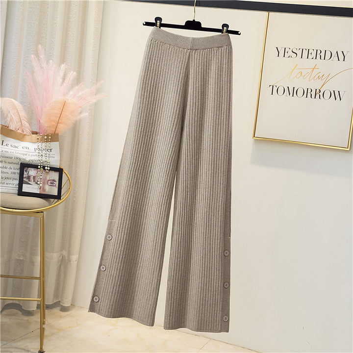 Damen Elegante und bequeme Rippstrickhose Drune