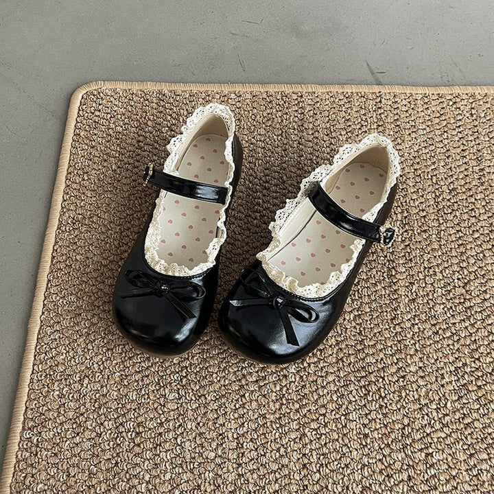 Damen Mary Jane Schuhe mit Rüschendetail und komfortablem Innenfutter Drune