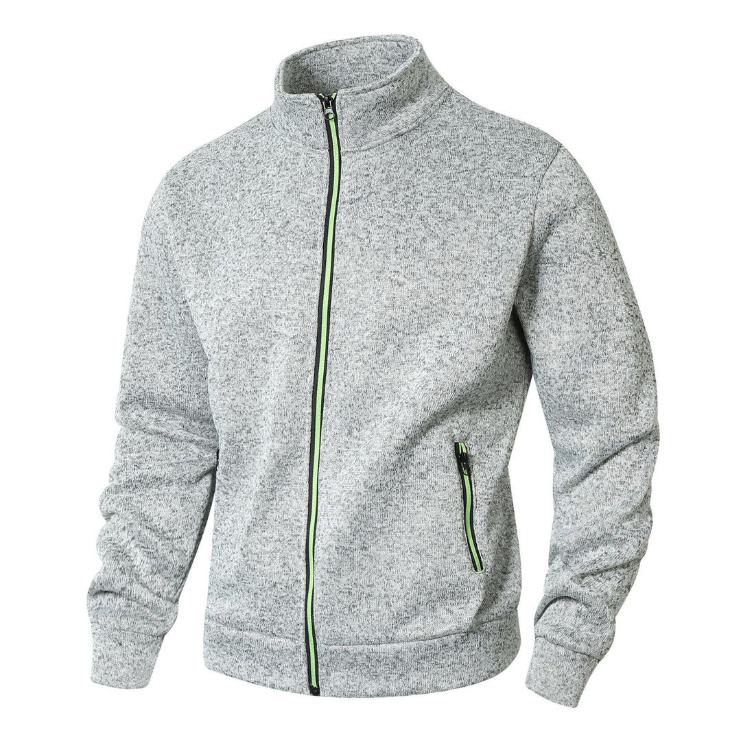 Herren sportliche Fleecejacke mit bequemem Stehkragen und Reißverschlusstaschen Drune
