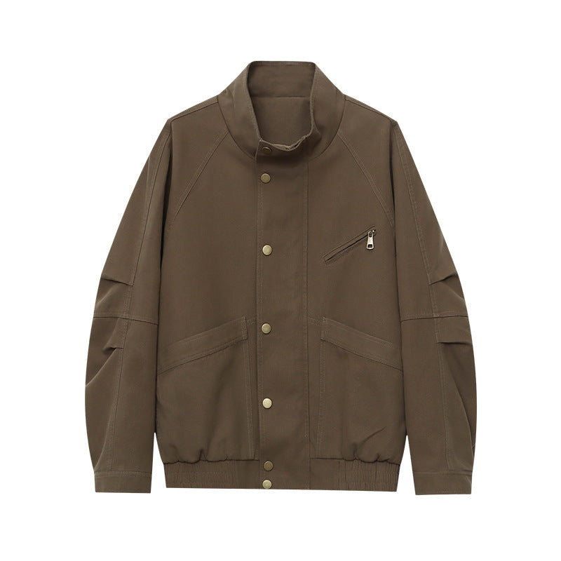 Damen lässige Übergangsjacke mit Druckknöpfen und praktischem Design Drune