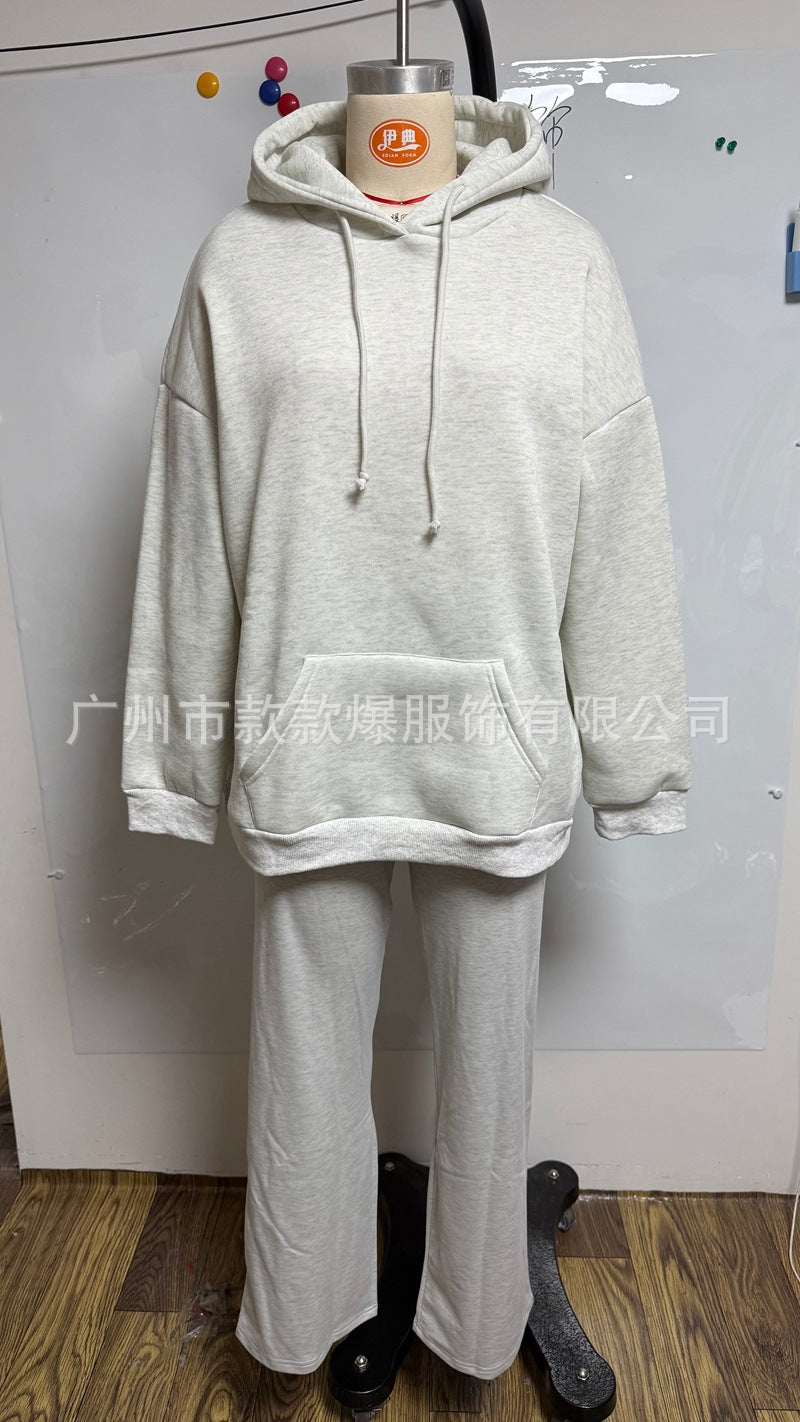 Damen nan elastische Yogahose mit Bauchumschlag und weitem Bein Drune