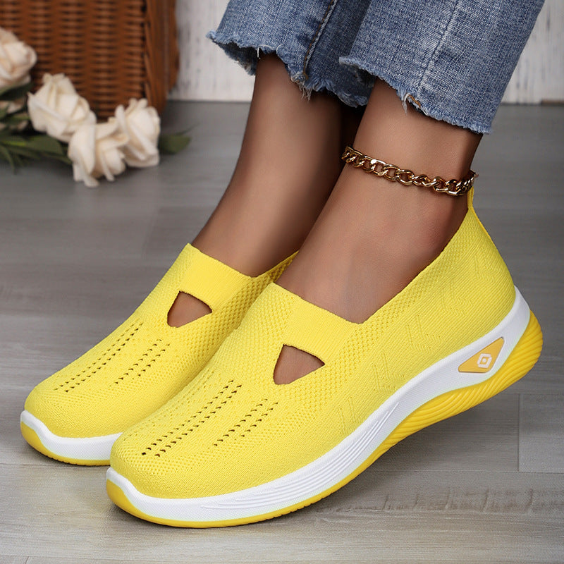 Damen Atmungsaktive Freizeit-Slipper mit elastischem Einschlupf und flexibler Sohle Drune
