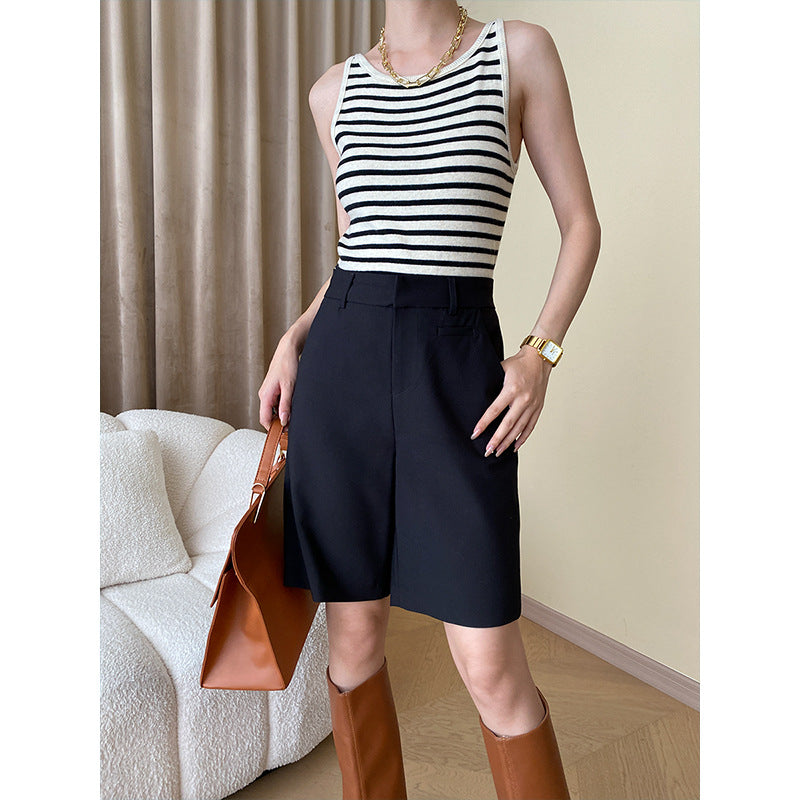 Damen lässiges Oberteil mit gestreiftem Design und elegantem Schnitt Drune