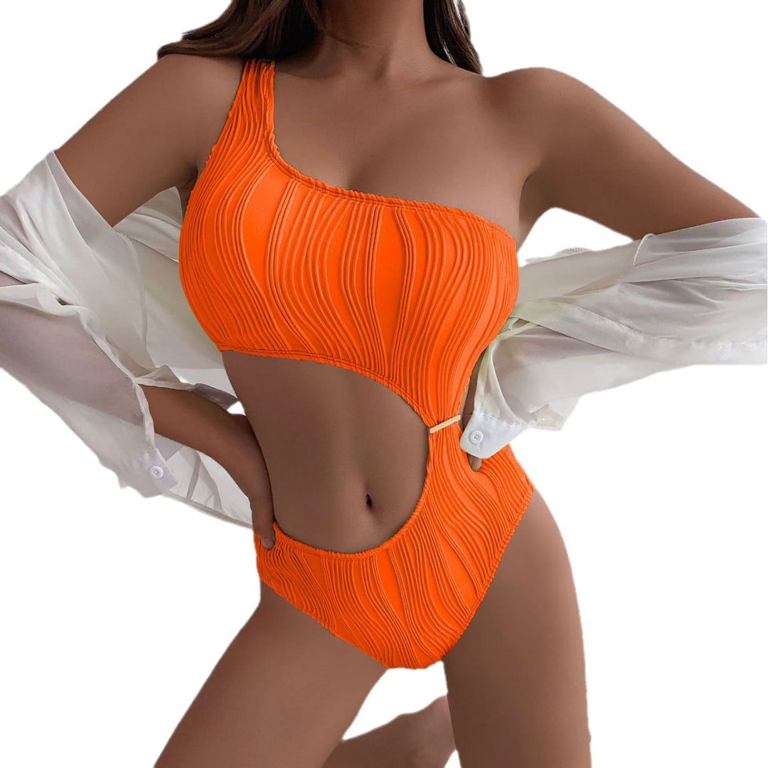Damen Einseitiger Cut-Out Badeanzug Drune
