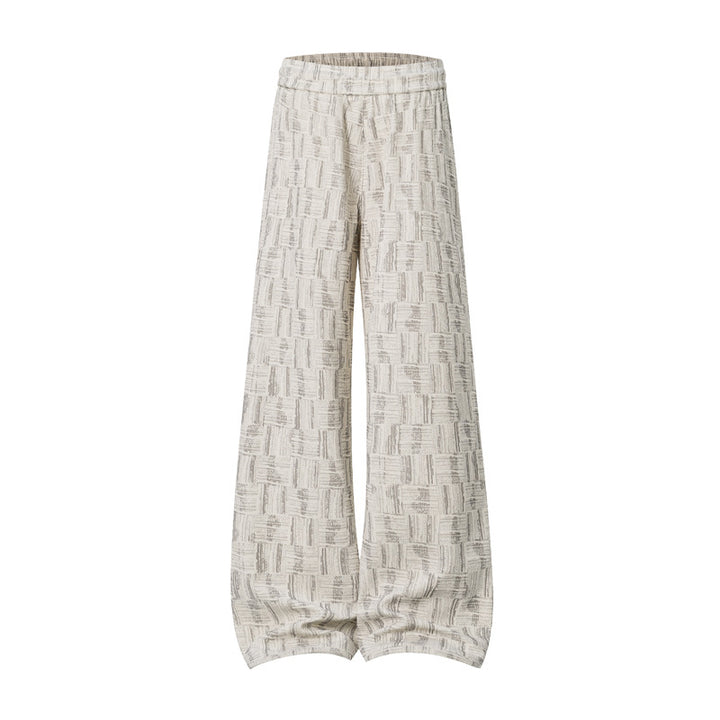 Damen Weite Palazzo-Jogginghose mit Strukturstrick, Tunnelzug & Ballonbein Drune