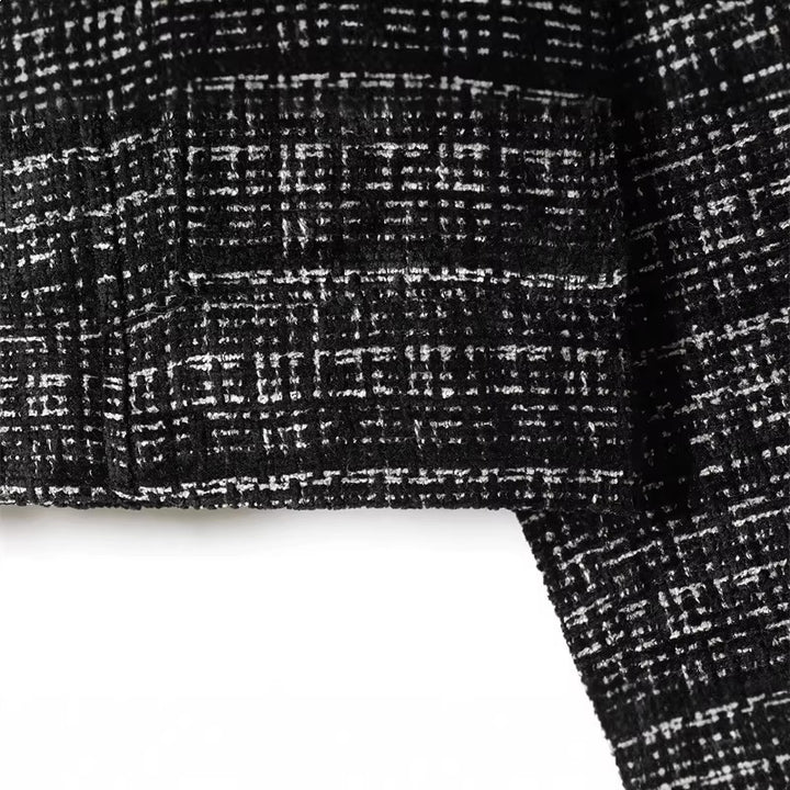Damen Boxy-Tweedjacke im Bouclé‑Look mit verdeckter Knopfleiste und kastiger Silhouette Drune