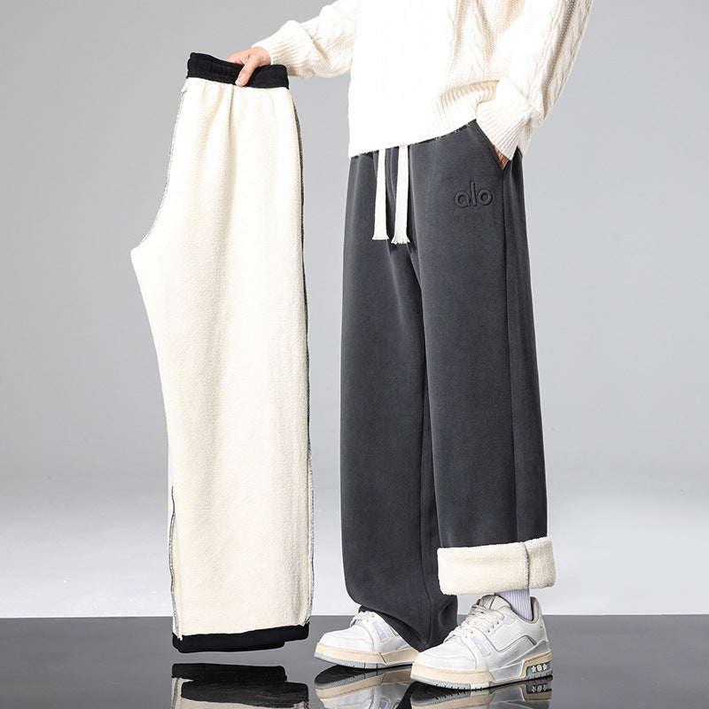 Herren Gemütliche und weite Fleece-Hose