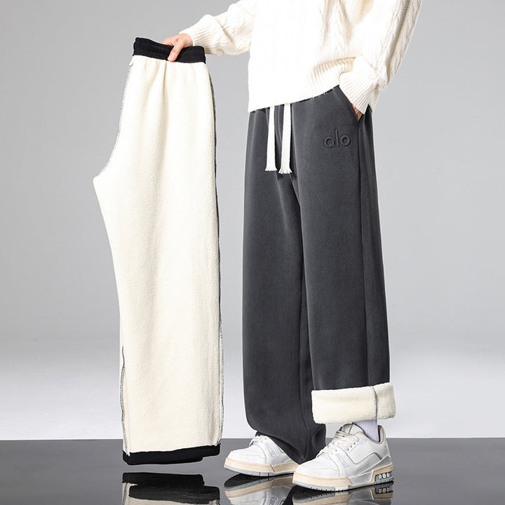 Herren Gemütliche und weite Fleece-Hose