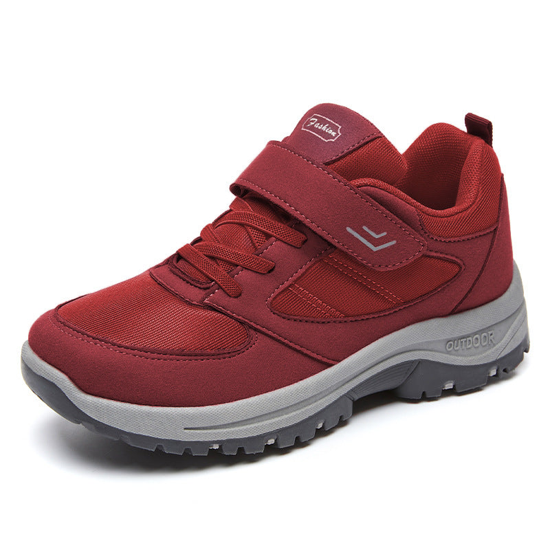 Herren nan robuste Outdoor-Sneaker mit Klettverschluss, atmungsaktivem Strickoberteil und profilierter rutschfester Sohle Drune