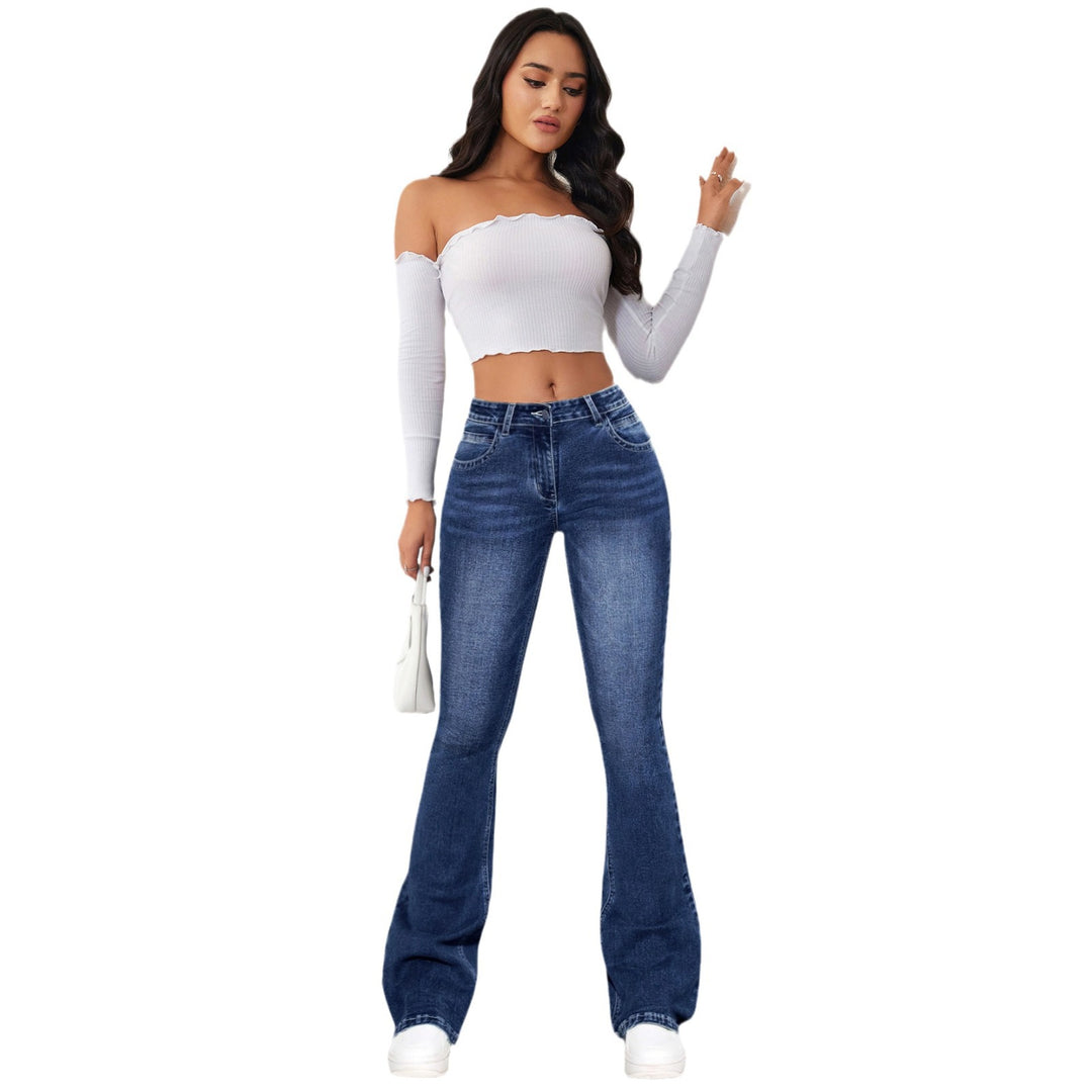 Damen Bootcut Jeans mit hohem Bund und lässigem Schnitt Drune