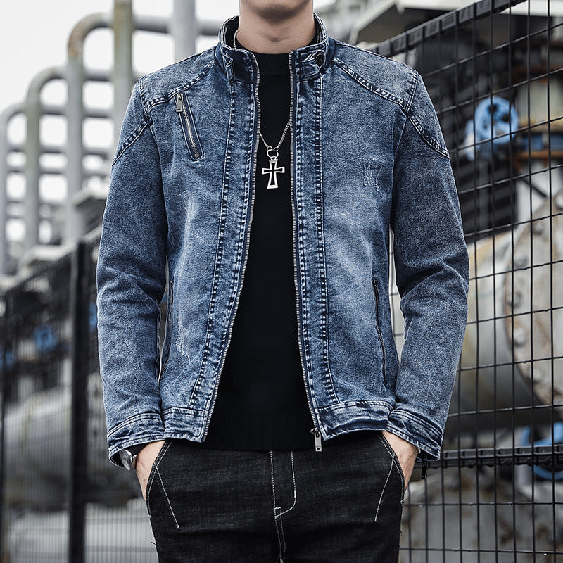Herren Modische Denimjacke mit modischem Schnitt Drune