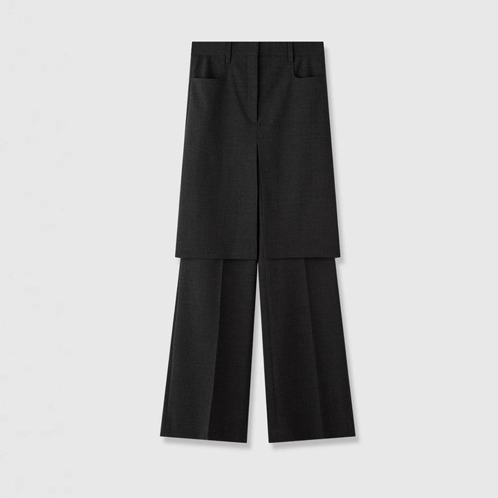 Damen elegante weite Anzughose mit innovativem Design Drune