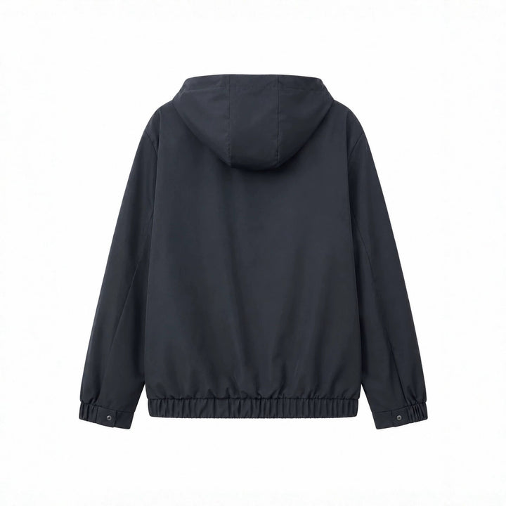 Herren Leichte Softshell‑Hoodiejacke mit wasserabweisender Außenlage, Lederapplikationen und Reißverschlusstaschen Drune