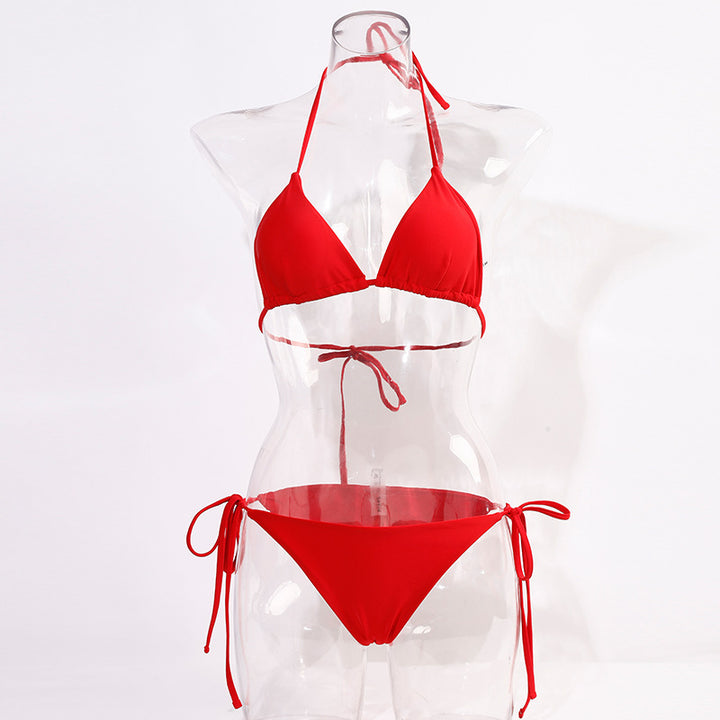 Damen Triangel-Bikini mit verstellbaren Bindebändern und raffinierten Details Drune