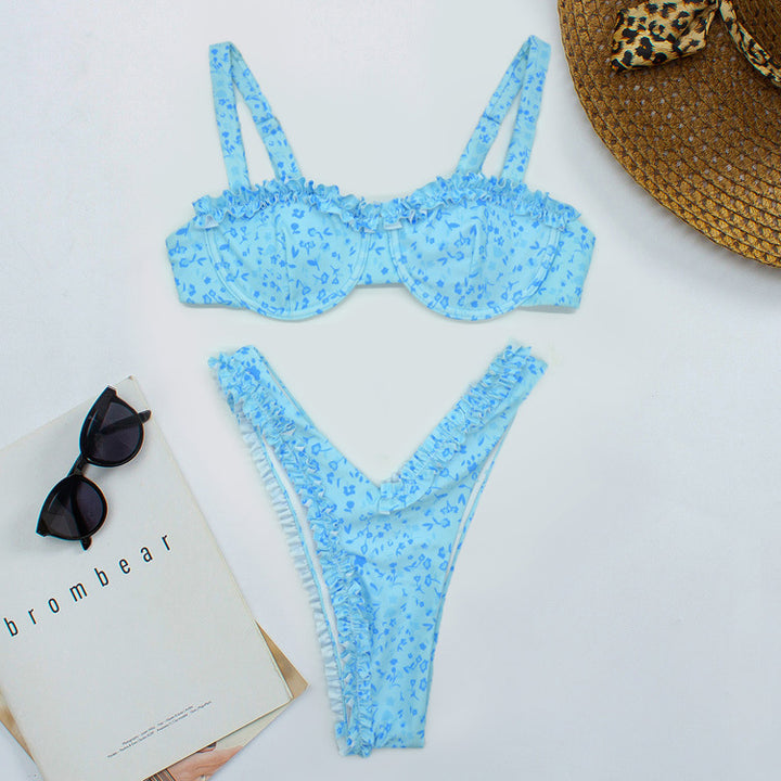 Damen Raffinierter Rüschen-Bikini Drune