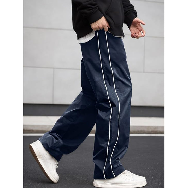 Herren Sportliche Freizeithose mit seitlichen Kontraststreifen Drune