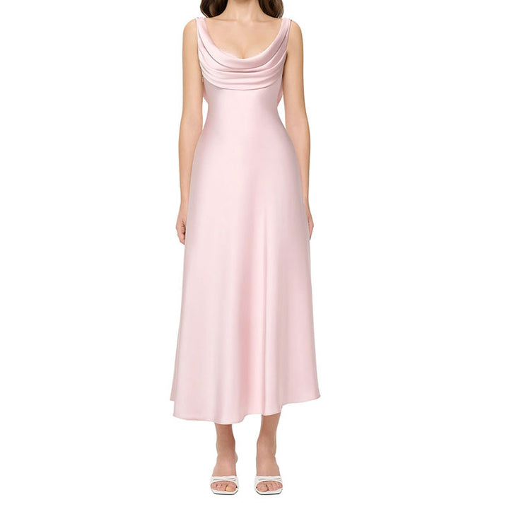 Damen Elegantes Maxikleid mit Cowl-Ausschnitt Drune