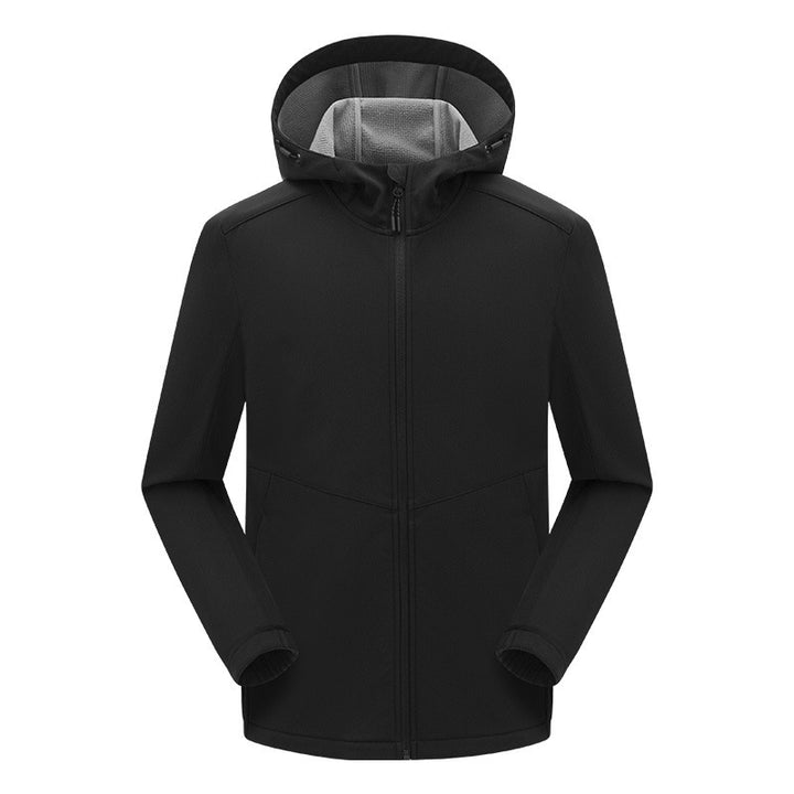 Herren technische Softshelljacke mit fleecegefütterter Kapuze und elastischem Stretchschnitt Drune